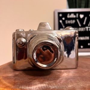 Silver Camera Paperweight/Decor